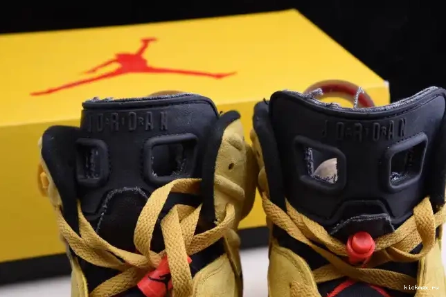 Rep MAX SCOTT X TRAVIS YELLOW AIR JORDAN 6 CN1084-300 0420